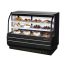 Turbo Air TCGB-60-B-N, 60.5-Inch 19.4 cu. ft. Curved Glass  Refrigerated Bakery Display Case with 2 Shelves