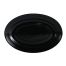 C.A.C. TG-12-BLK, 10.62-Inch Porcelain Black Oval Platter, 2 DZ/CS