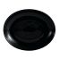 C.A.C. TG-13C-BLK, 11.5-Inch Porcelain Black Coupe Oval Platter, DZ