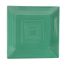 C.A.C. TG-SQ16-G, 10-Inch Porcelain Green Square Plate, DZ