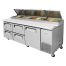 Turbo Air TPR-93SD-D4-N, 1 Solid Door 4 Drawers Pizza Prep Table