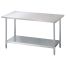 Turbo Air TSW-2448-S, 48-inch Stainless Steel Work Table with Galvanized Shelf
