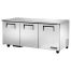 True TUC-72-HC, 72.38-Inch 3 Section Undercounter Refrigerator with 3 Left/Right Hinged Solid Doors