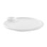 Kadra VL-0996, 11-Inch Vikko Lightning Porcelain White 2-in-1 Round Plate with Dip Section, 24/CS