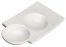 Winco WDP017-106, 6-Inch 4 Oz Ardesia Loures Porcelain Duo Dish, Bright White, 36/CS