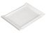 Winco WDP017-111, 10.12 x 7-Inch Ardesia Tallaro Porcelain Rectangular Platter, Bright White, 24/CS
