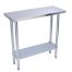 KCS WG-1436, 14x36-Inch Stainless Steel Work Table with Galvanized Undershelf