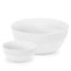 Wilmax WL-880104, 8-Inch White Porcelain Classic Serving Salad Bowl and 6 Small 5-Inch White Porcelain Salad Bowls, 8 Sets/CS