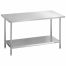 Prepline PWTG-2472, 24x72-inch Stainless Steel Worktable with Galvanized Undershelf