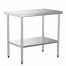 Prepline PWTG-2436, 24x36-inch Stainless Steel Worktable with Galvanized Undershelf