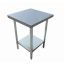 Admiral Craft WT-2436-E, 24x36-inch Stainless Steel Work Table with Galvanized Undershelf and Legs