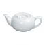Yanco TP-2 24 Oz 8.25x5x3.25-Inch Porcelain White Tea Pot with Flat Lid, DZ