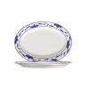 C.A.C. 103-40, 8.25-Inch Blue Lotus Porcelain Platter, 3 DZ/CS