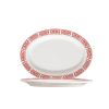 C.A.C. 105-14, 12.25-Inch Red Gate Porcelain Platter, DZ