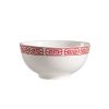 C.A.C. 105-64, 7 Oz 4-Inch Porcelain Red Gate Rice Bowl, 4 DZ/CS