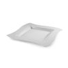Fineline Settings 106-WH, 6.5-inch Wavetrends White Polystyrene Square Dessert Plate, 120/CS