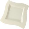 Fineline Settings 108-BO, 8-inch Wavetrends Bone Polystyrene Square Salad Plate, 120/CS (Discontinued)