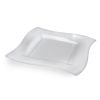 Fineline Settings 109-CL, 9.5-inch Wavetrends Clear Polystyrene Square Dinner Plate, 120/CS (Discontinued)