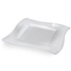 Fineline Settings 110-CL, 10.75-inch Wavetrends Clear Polystyrene Square Dinner Plate, 120/CS (Discontinued)