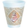 Dart 12X16G, 12 Oz Cafe G Red Accents Stock Printed Foam Cup, 1000/Cs