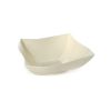 Fineline Settings 132-BO, 32 Oz Wavetrends Bone Polystyrene Square Serving Bowl, 50/CS (Discontinued)