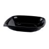 Fineline Settings 15080L-BK, 80 Oz Super Bowl Plus Extra Large Rectangular Black PET Bowl, 50/CS