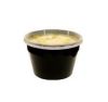 SafePro 16HDBK 16 Oz Black Plastic HD Soup Combo, Containers with Flat Lid, 240/CS