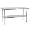 Omcan 17582, 24x72-inch Elite Series Stainless Steel Heavy Duty Work Table with Galvanized Undershelf