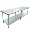 Omcan 26045, 30x84-inch All Stainless Steel Work Table