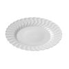 Fineline Settings 210-WH-X, 10.25-Inch Flairware White Plastic Dinner Plates, 18/PK