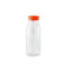 PacknWood 210BOUT250, 7.8 Oz Round PET Bottle with Orange Cap, 80/CS