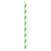 PacknWood 210CHP19, 7.75x0.23-Inch Green & White Striped Paper Straws - Unwrapped, 3000/CS