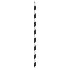 PacknWood 210CHP19BLKW, 7.75x0.23-Inch Black & White Striped Paper Straws - Wrapped, 3000/CS