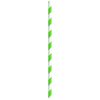 PacknWood 210CHP19EMB, 7.75x0.23-Inch Green & White Striped Paper Straws - Wrapped, 3000/CS