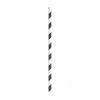 PacknWood 210CHP8BLKT, 7.75-Inch Smoothie Paper Straws with White & Black Stripes - Unwrapped, 3000/CS