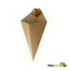PacknWood 210CONFR1KR, 7.5x4.5-inch Kraft Paper Cone w/ Sauce Compartment, 500/CS