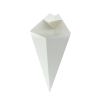 PacknWood 210CONFR3WH, 14 Oz White Paper Cones with Built-in Dipping Sauce Compartment, 500/CS