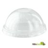 PacknWood 210GKLD74DX, 3-inch Clear PET Dome Lid With Hole for 210POC81N & 210POB121 Cups, 1000/CS