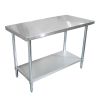 Omcan 22073, 30x48-inch Stainless Steel Work Table with Galvanized Undershelf