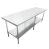 Omcan 22069, 24x84-inch Stainless Steel Work Table with Galvanized Undershelf