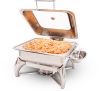 PWI-622, 6-Quart Glass Top Square Chafing Dish with Stand (Discontinued)