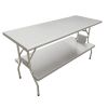 Omcan 41237, 30x72-inch Stainless Steel Folding Table with Undershelf