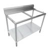 Omcan 41277, 30x48-inch Stainless Steel Solid Poly Top Table