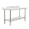 Omcan 44338, 24x48-inch Stainless Steel Work Table with 4-inch Backsplash