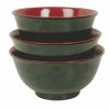 Thunder Group 5570JBR 38 Oz 7 Inch Asian Two Tone Melamine Red and Black Round Extra Large Soup Bowl, DZ