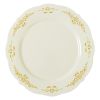 Fineline Settings 5975-BOG, 7.5-inch Heritage Polystyrene Bone & Gold Salad Plate, 120/CS