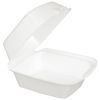 Dart 60HT1, 6x6x3-Inch Performer White Sandwich Foam Container with a Hinged Lid, 500/CS