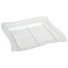 Fineline Settings 6206-CL, 7.25x7.25-inch Tiny Temptations Clear 4-Compartment Tiny Trays, 120/CS (Discontinued)