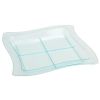 Fineline Settings 6206-GRN, 7.25x7.25-inch Tiny Temptations Green 4-Compartment Tiny Trays, 120/CS (Discontinued)