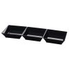 Fineline Settings 6212-BK, 7.5-inch Tiny Temptations Black Sectional Tray, 200/CS (Discontinued)